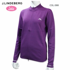 ジェイリンドバーグ J.LINDEBERG 072-57925 レディース 長袖ニット アウター 薄手 ストレッチ 春秋 ゴルフウェア スポーツウェア