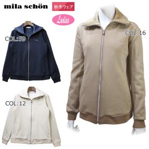 mila schonスポーツモコモコブルゾン （ファー ブルゾン ロゴの
