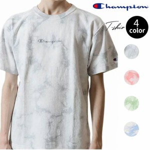 [先着100名様限定!20%OFFクーポン] ChampionTシャツ 半袖  タイダイ染 スクリプトロゴ刺繍 ショートスリーブTシャツ C3-P323 メンズ