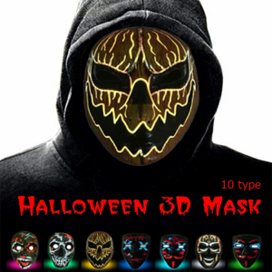 [先着100名様限定!20%OFFクーポン] ハロウィンマスク ハロウィン マスク 仮面 コスプレ 衣装 仮装 ホラーマスク led 光るマスク ネオンマ