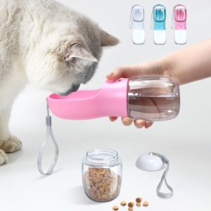 ペットウォーターボトル ペット 水 水飲み ボトル ペットボトル  犬用 猫用 給水器 水筒 お出かけ おやつ アウトドア 犬グッズ ペット用