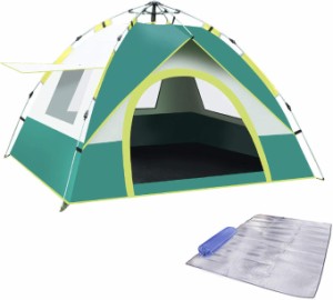 テント サンシェードテント日除け カーテン付き組み立て不要 5秒設置 簡易 ポップアップ 3-4人用 超軽量 防