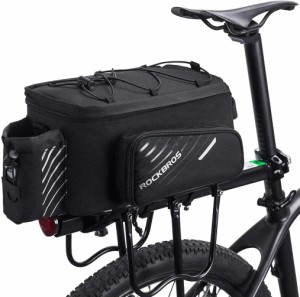 自転車 リアバッグ パニアバッグ 大容量 9-12L拡張可能 サドルバッグ 荷台 防水カバー