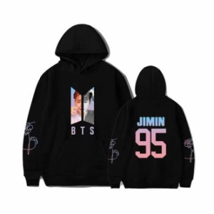 送料無料 防弾少年団 JIMIN95 BTS 韓流グッズ スウェット パーカー フード付き 男女兼用 トップス 応援服 打歌服 カジュアルウェア BTS08