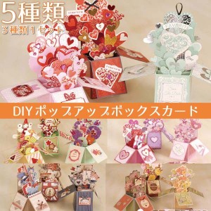 ポップアップボックスカード ポップアップカード メッセージカード プレゼント ギフト DIY ハンドメイド クラフト メール便送料無料 9802