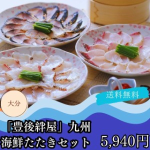 お散り寄せ ギフト グルメ 送料無料 自家需要 大分 豊後絆屋 九州 海鮮たたき セット プレゼント 贈答品 御中元 御歳暮 内祝い 出産祝い 