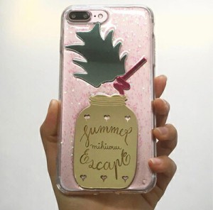 かわいいスマホケース　Mikiwuu 　ミキウー　Summer  iPhone 6/6S, 7, 8 携帯ケース スマホケース　パイナップル　夏　かわいい　個性的