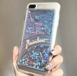 おしゃれスマホケース  Mikiwuu 　ミキウー　Look For Rainbow  iPhone 6/6SPlus, 7Plus, 8Plus iphoneケース　おしゃれ　かわいい　携帯