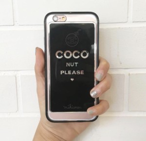 『送料無料』　おしゃれスマホケース 　mikiwuu 　ミキウー　Coco Nut　iPhone  携帯ケース スマホケース　モバイルケース　キラキラ　グ