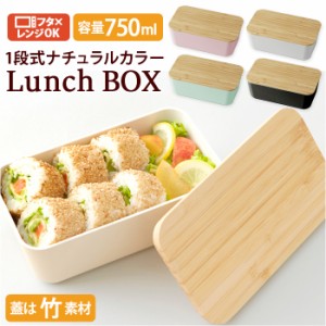 弁当箱 女子 大人 通販 1段 一段 ナチュラルランチ ランチボックス お弁当箱 弁当 竹蓋 レンジ対応 食洗機対応 食洗機OK レンジOK Skitto