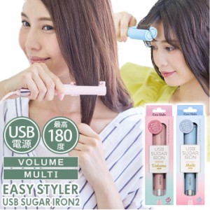 usb ヘアアイロン 通販 マルチタイプ ヴォリュームタイプ ストレート コンパクト ワンカール 携帯 旅行 充電 ヘアケア ミニアイロン Easy