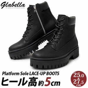 グラベラ ブーツ メンズ glabella GLBB-210 通販 ブランド ワークブーツ 厚底 ショートブーツ サイドジップ メンズブーツ おしゃれ きれ