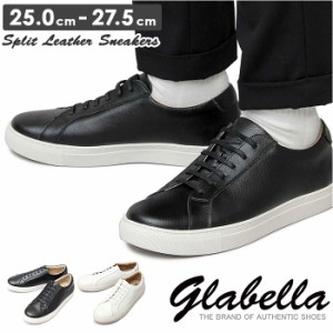 グラベラ スニーカー glabella GLBT-178 通販 ブランド メンズ 牛革 革 レザー おしゃれ きれいめ カジュアルシューズ シンプル 白 黒 ブ