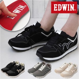 EDWIN スニーカー 通販 エドウィン 靴 くつ 通学 通勤 おしゃれ シンプル ローカット クッションインソール 滑りにくい 疲れにくい 高校
