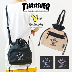 THRASHER スラッシャー ショルダーバッグ 巾着 通販 ショルダーバック ショルダー 巾着バッグ 巾着バック 斜め掛けバッグ 斜め掛けバック