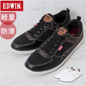 EDWIN エドウィン スニーカー メンズ EDW-7755 幅広 通販 カジュアルシューズ フラットシューズ ローカットスニーカー 紐靴 ひも靴 運動