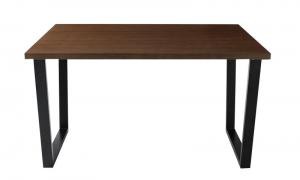 【テーブル幅:W120】ダイニングテーブル 4人 モダンデザイン 天然木ウォールナット おしゃれ 高さ70 W120