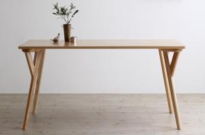 【テーブルカラー:ナチュラル】ダイニングテーブル 4人 北欧 モダン モダンテイスト　デザイナーズ ダイニングテーブル単品 W140 ※組立