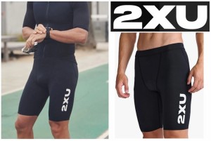 2XU（ツー・タイムズ・ユー） MT6430bBWHT 2XU メンズ トライショーツ Aero 9 Inch Tri Short - トライショーツ　ブラックホワイト