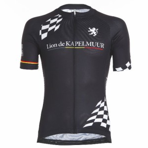 Lion de KAPELMUUR リオン・ド・カペルミュール 半袖ジャージ チェッカード ブラック lihs065