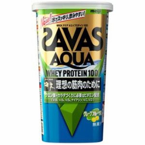 【SAVAS ザバス アクア ホエイプロテイン100 グレープフルーツ風味 14食分 294g】