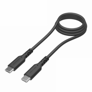 【USB2.0 Type-C/Type-Cソフトケーブル 100W 過熱防止 1.0m ブラック TH279CC10K】