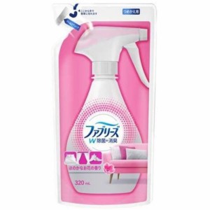 【P&G ファブリーズ W除菌＋消臭 布用 スプレー ほのかなお花の香り 詰め替え 320mL】