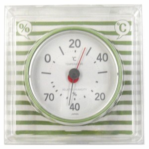 エンペックス プレーン温湿度計 グリーン TM-7813