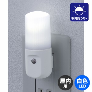 エルパ LED ナイトライト コンセント式 明暗センサー 白色光 PM-L160 (W)