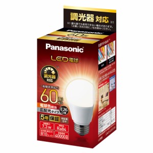 パナソニック LED電球 調光 60Ｗ形 E26 電球色 LDA7LGDSK6