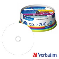 三菱化学メディア Verbatim 1回記録用 CD-R 48倍速 25枚 SR80FP25V1