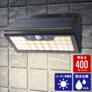 エルパ ウォールライト ソーラー発電式 400ルーメン 電球色LED スタンダード ESL-K411SL(L)