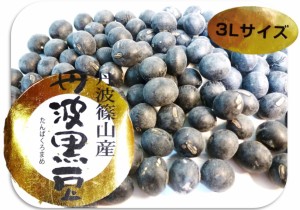 丹波黒豆 200g 豆力 兵庫県篠山産 特大粒3L （メール便）丹波黒大豆 たんばくろまめ 丹波黒豆 国産 国内産 黒豆 丹波黒 乾燥豆 生豆 業務