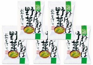 ねばねば野菜のおみそ汁 10.4g×5食 コスモス食品 （メール便）即席みそ汁 フリーズドライ 味噌汁 国産 国内産 化学調味料無添加