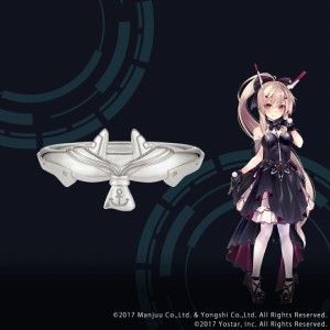 アズールレーン モチーフリング（綾波） 指輪  シルバー アクセサリー メンズ 男性 アクリルスタンド付き おしゃれ 人気 ブランド ギフト