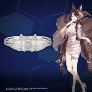 アズールレーン リング 指輪 モチーフリング（赤城）シルバー アクセサリー メンズ 男性 アクリルスタンド付き おしゃれ 人気 ブランド 