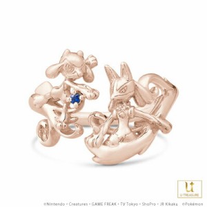 ポケモン グッズ リオル ルカリオ リング 指輪 アクセサリー リオル＆ルカリオ フォークリング K18ピンクゴールド 男女兼用 ユニセックス