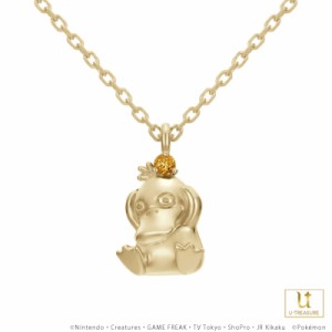 ポケモン グッズ コダック ネックレス K18イエローゴールド アクセサリー ジュエリー シトリン 男女兼用 ユニセックス プレゼント