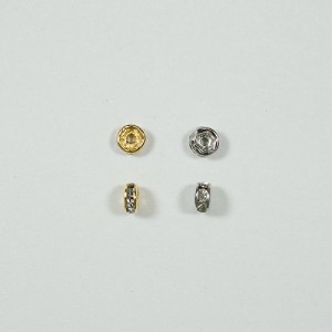 HML-44/4MM CRY 20個 ラインストーン パーツ ロンデル スペーサー クリスタル アクセサリー 材料 手芸 素材