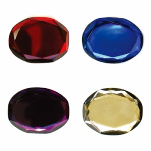 ガラスパーツ 30×40mm KMR-30X40 10個 赤 青 紫 クリア 黒 ラインストーン ブラウン グレー アクセサリー 素材