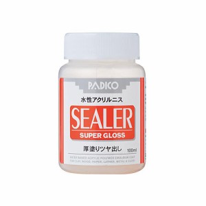 水性アクリルニス シーラー 厚塗りツヤ出し 100ml×24個セット スーパーグロス PADICO 粘土 仕上げ材 クレイクラフト