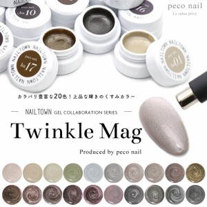 マグネットネイル ネイルタウンジェル トゥインクルマグシリーズ peco nail.yukinoオリジナルカラー 全20色 約3g入り