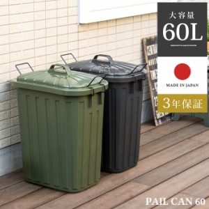 ゴミ箱 おしゃれ 屋外 ふた付き 60リットル ダストボックス 60L 45リットル袋対応 日本製 屋内 ロック付き 3年保証 大容量 大型 ベランダ