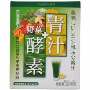 青汁+野菜酵素 3g×30包 ＊サプリアート サプリメント 緑黄色野菜 青汁 大麦若葉