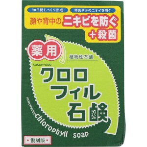 薬用クロロフィル石鹸 85g ＊医薬部外品 黒龍堂 薬用洗顔料 洗顔フォーム にきび ニキビケア アクネケア