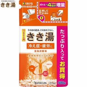 きき湯 食塩炭酸湯 つめかえ/詰め替え 480g ＊医薬部外品 バスクリン きき湯 入浴剤 血行促進 温泉 スキンケア