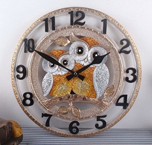 掛け時計 フクロウ掛け時計 掛け時計 おしゃれ 掛時計 北欧 時計 インテリア 振り子時計 