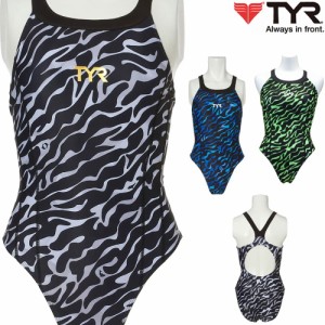 クーポン配布中 ティア TYR フィットネス水着 レディース H-NECK マックスバック NEW ZEBRA 水泳 撥水 MZEBU522