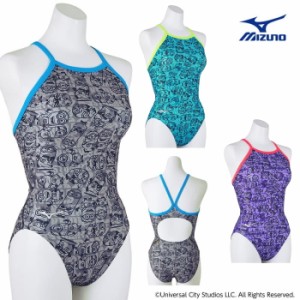 クーポン配布中 ミズノ MIZUNO 競泳水着 レディース 練習用 エクサースーツ ミディアムカット EXER SUITS U-Fit ミニオンズ MINIONS 競泳