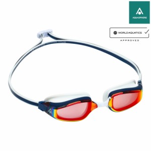 Aqua Sphere アクアスフィア FASTLANE ファストレーン スイムゴーグル TITANIUM MIRROR LENS チタニウムミラーレンズ クッション付き WOR